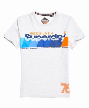 Superdry Super Surf Férfi Pólók Fehér | SMBIN0196